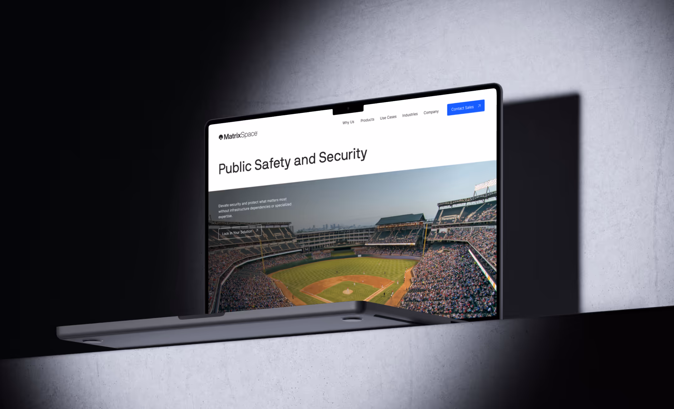 Mockups in desktop and mobile devices of MatrixSpace website.