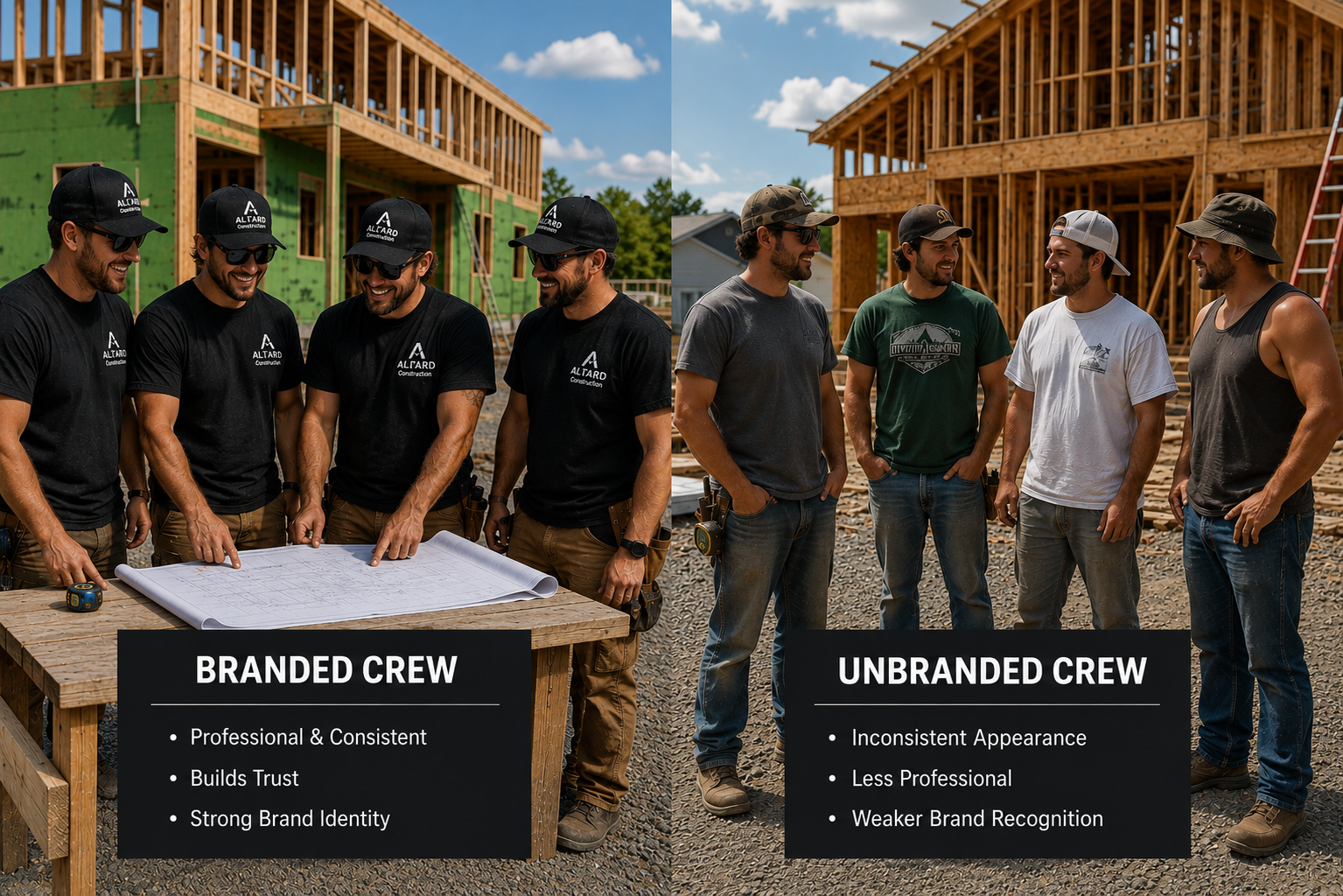 Branded crew vs unbranded crew — the professional difference