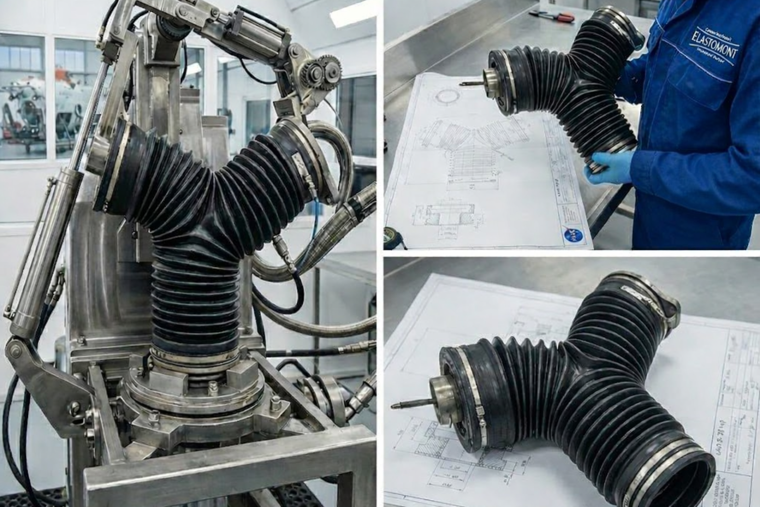 Elastomont – Fabrication de pièces prototypes en caoutchouc pour des programmes de simulation et de validation technique dans le secteur aérospatial.