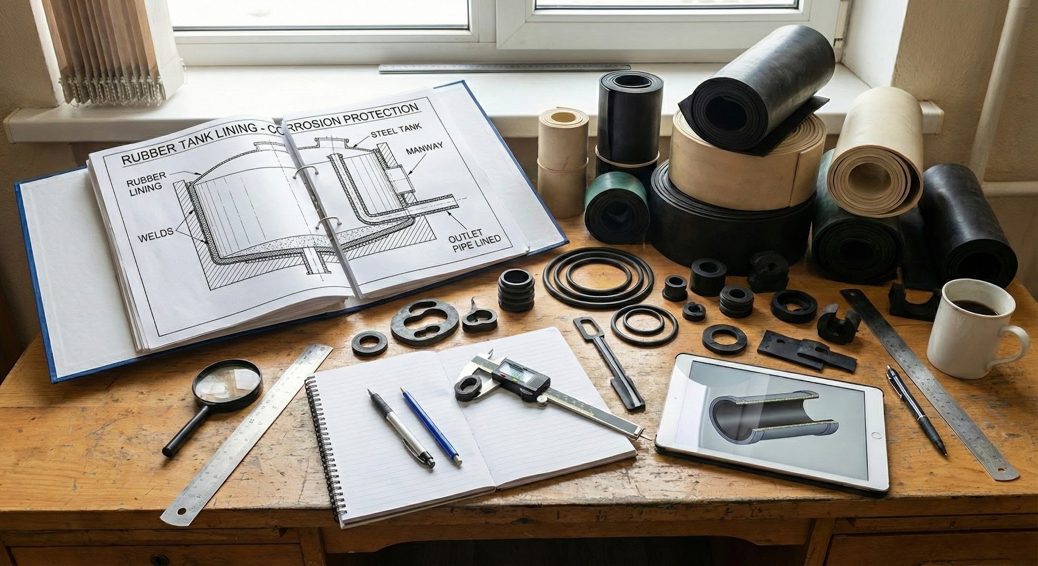 Documentation technique Élastomont — références pour rubber lining, pièces moulées et plaques d'usure