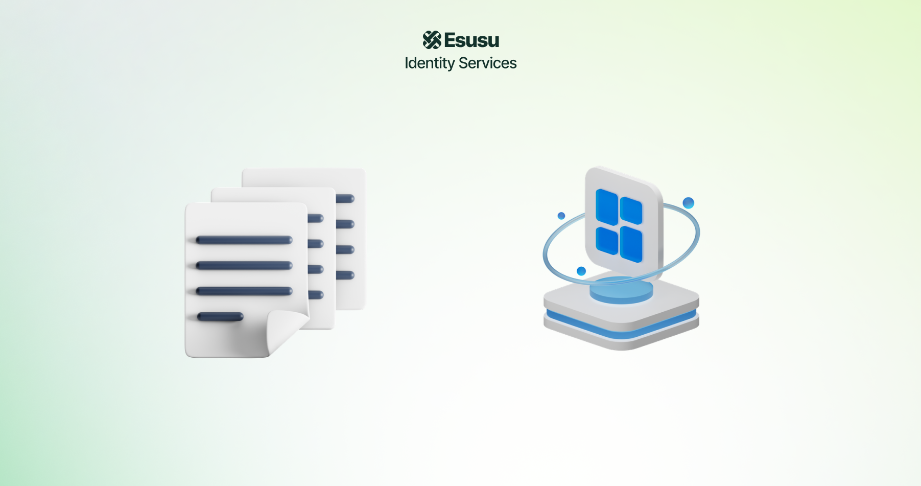 An illustration showing various types of documents on a single digital platform.