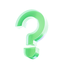 A green 3D question mark icon.
