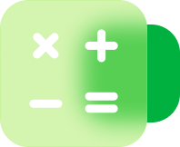 A green calculator icon with mathematical symbols.