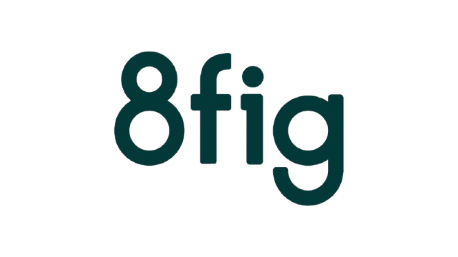 Dark teal text displaying the characters '8fig' on a transparent background.