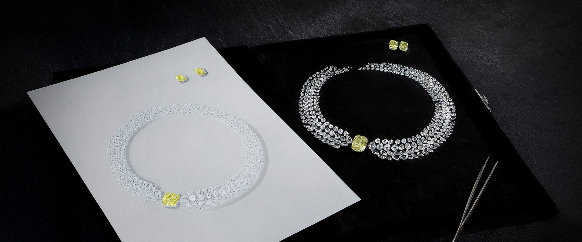 Levuma handcrafted diamond necklace.