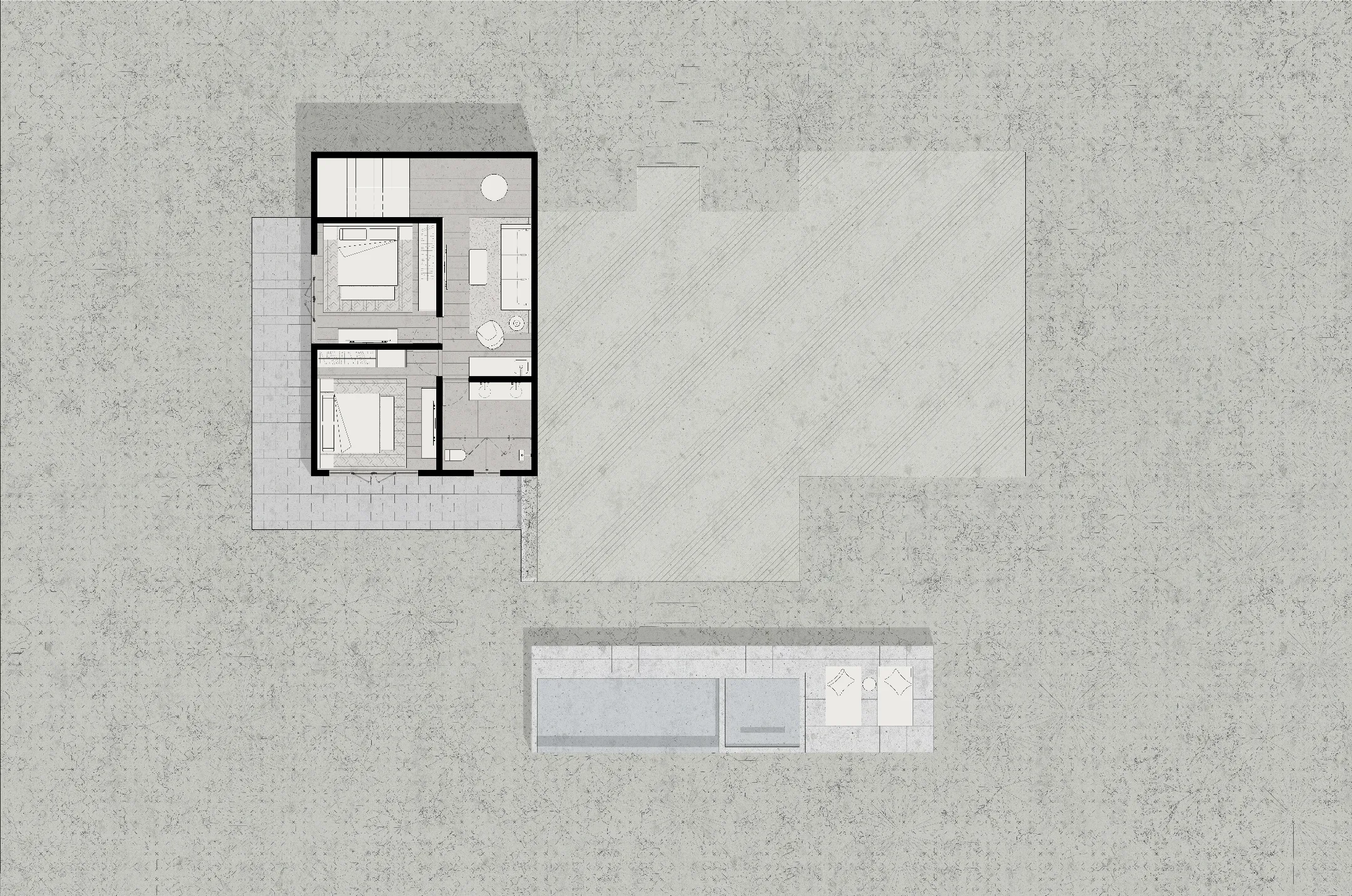 Patio trasero, casa en real del mar, candé