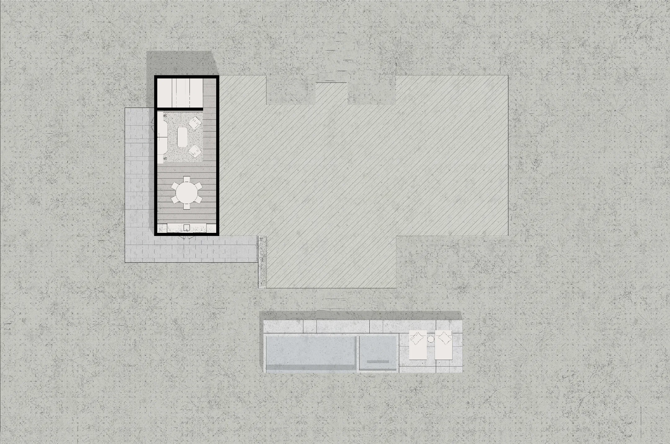 Patio trasero, casa en real del mar, candé