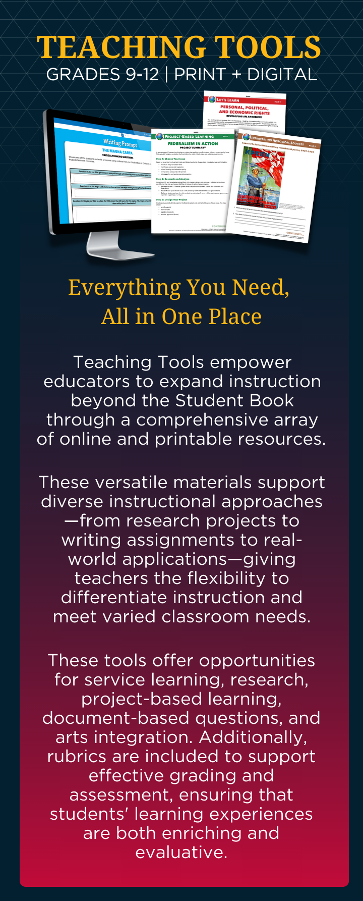 Teaching Tools Grades 9-12