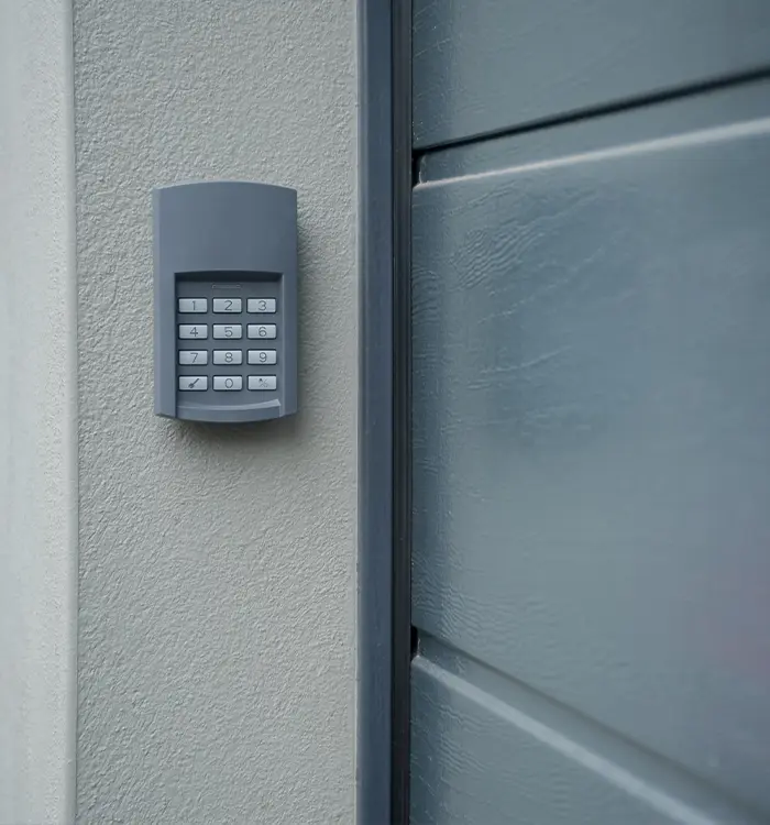 A keypad for a garage door lock. We install secure locks for garages across Hobart.