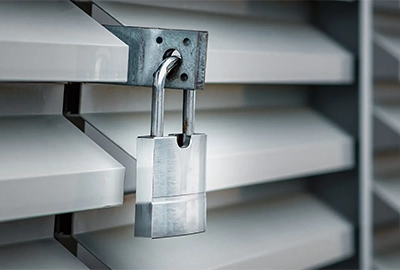 A heavy-duty external padlock we installed for a commercial business in Hobart.