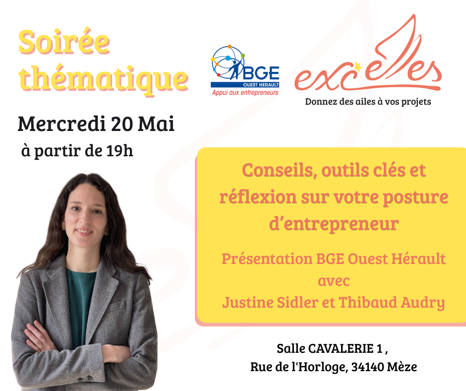 Soirée entrepreneur, en partenariat avec la BGE Ouest Hérault