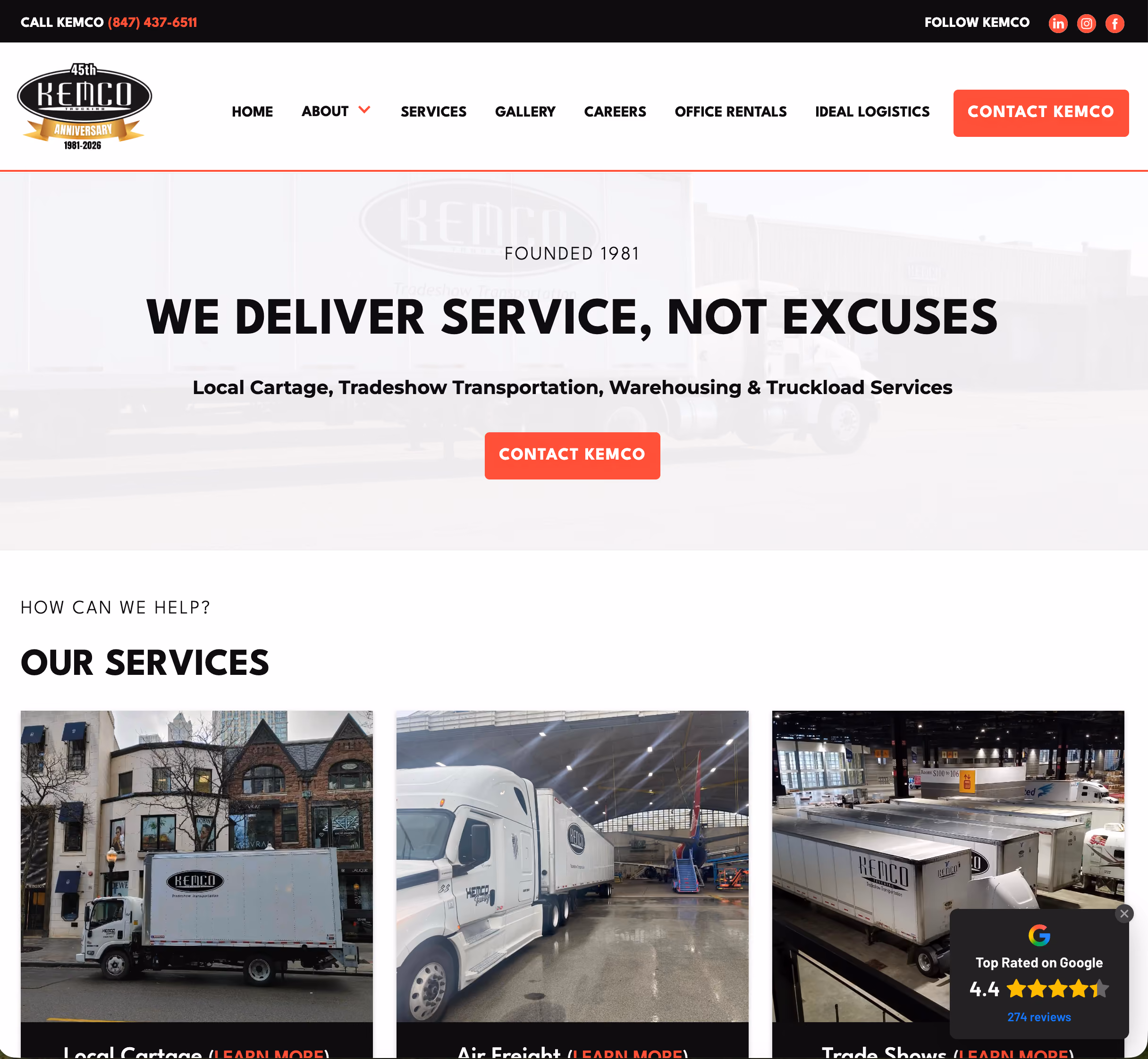 kemco-trucking-website
