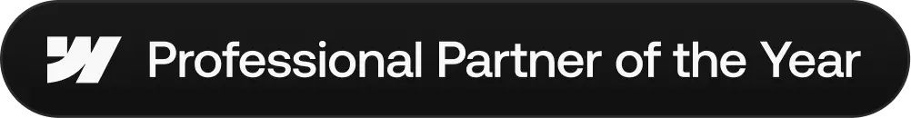 Badge partenaire Webflow certifié