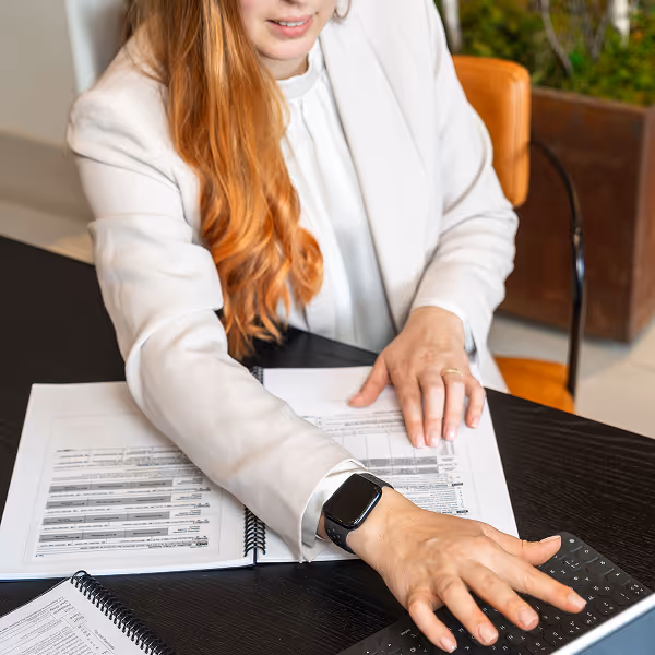 Tax Specialist going through documents
