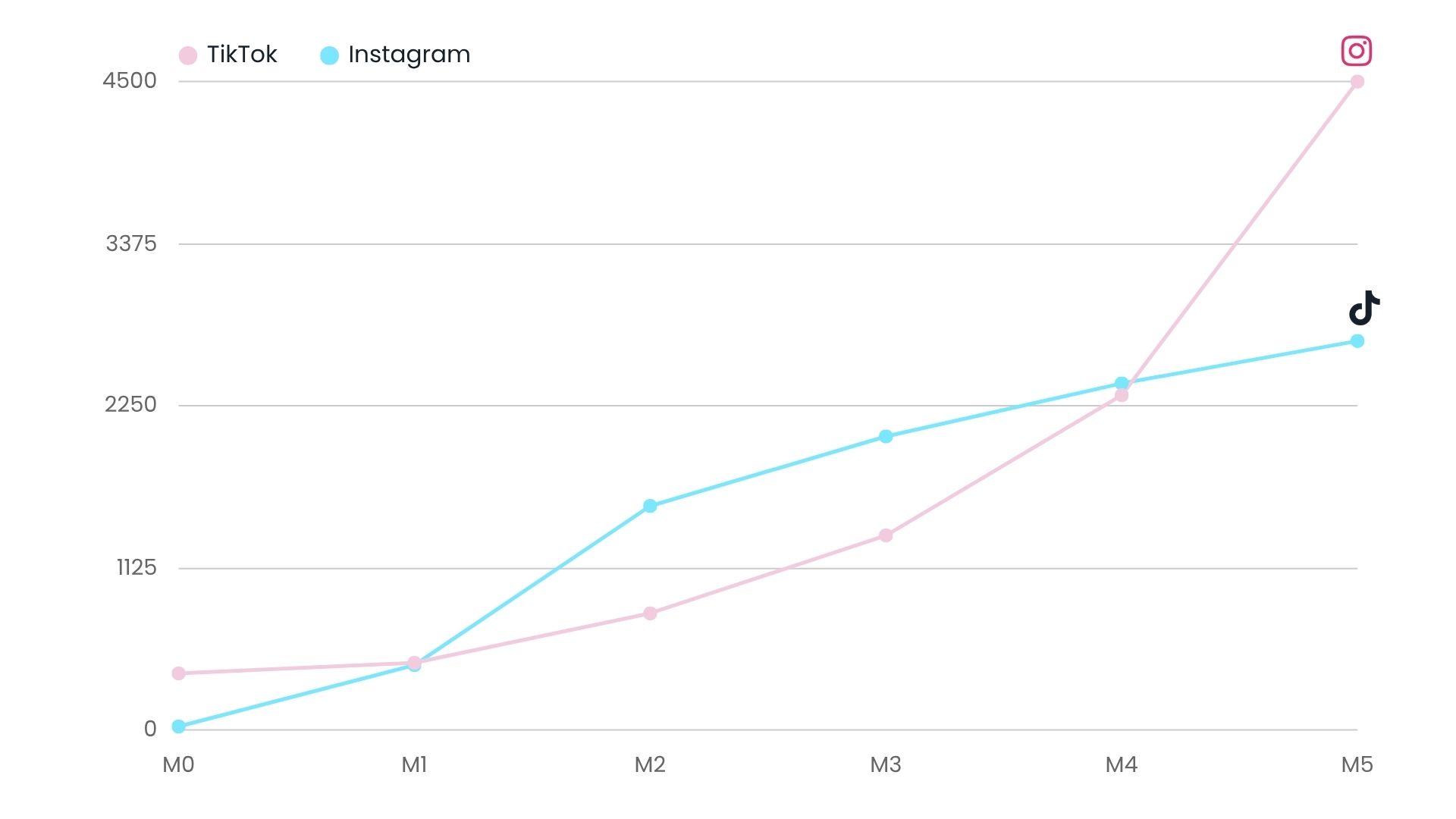Herizon social media follower growth