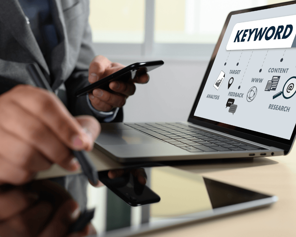 SEO strategy to increase traffic and business growth offered by PyreBrand Web Designs.