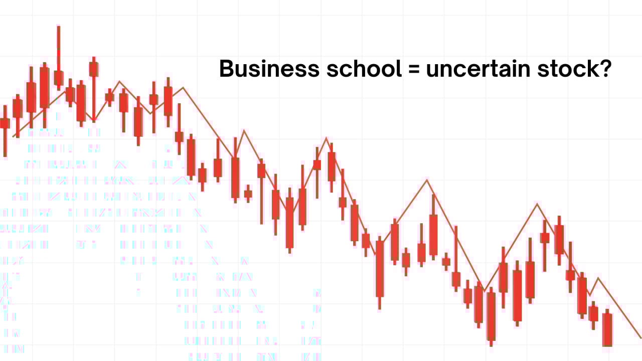 Business school = uncertain stock?