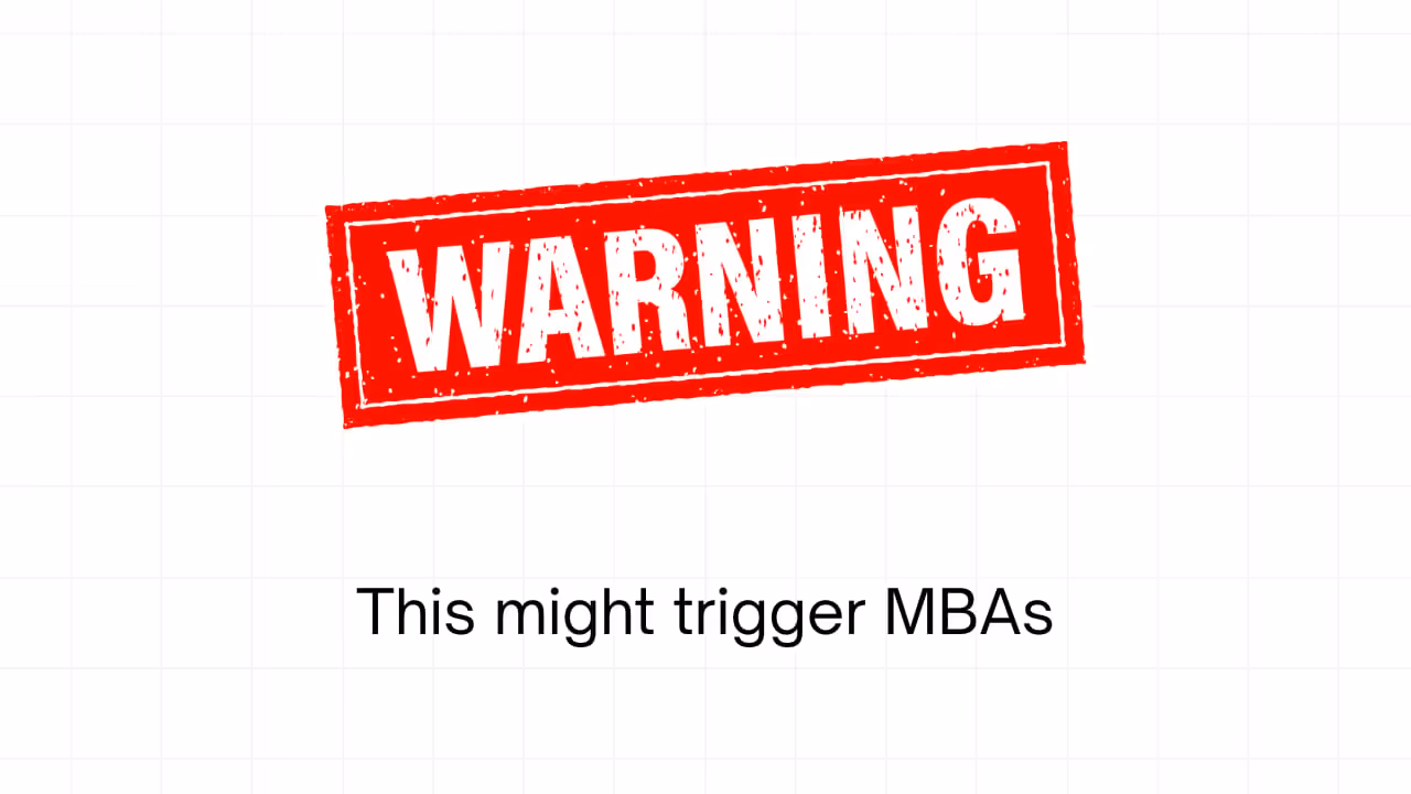 This might trigger MBAs