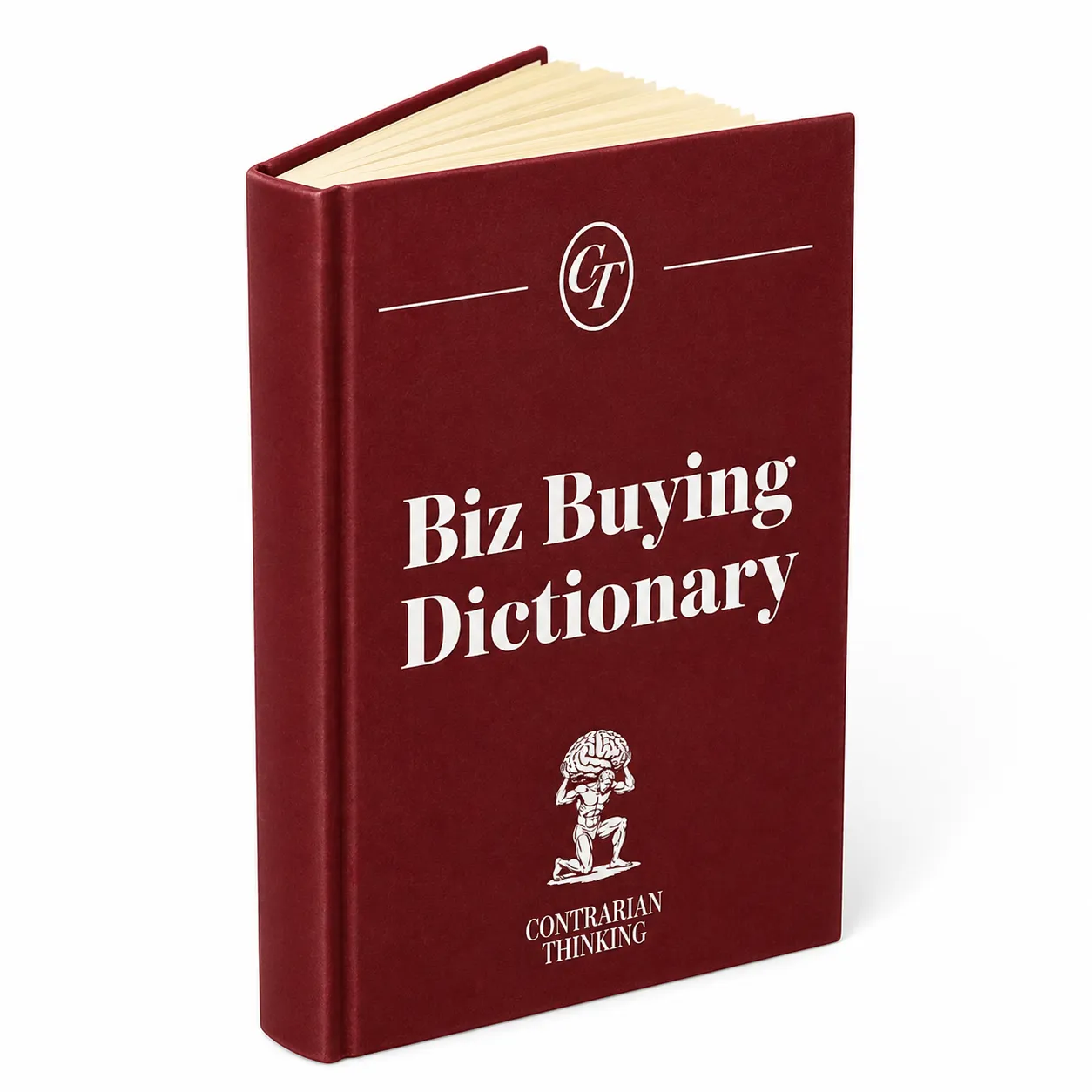 Business Buying Dictionary by Contrarian Thinking — free guide defining LOI, EBITDA, SBA loans, and other key acquisition terms
