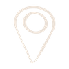A hand drawn outline of a location pin.