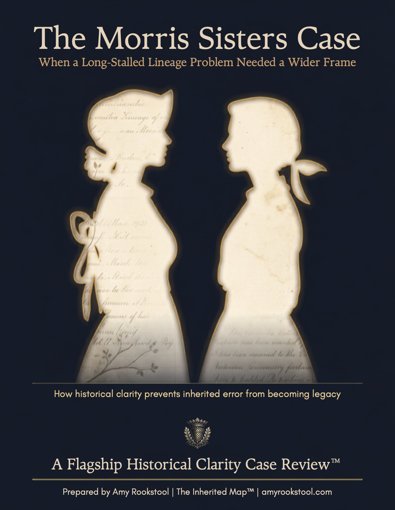 Cover of The Morris Sisters Case evidence brief.
