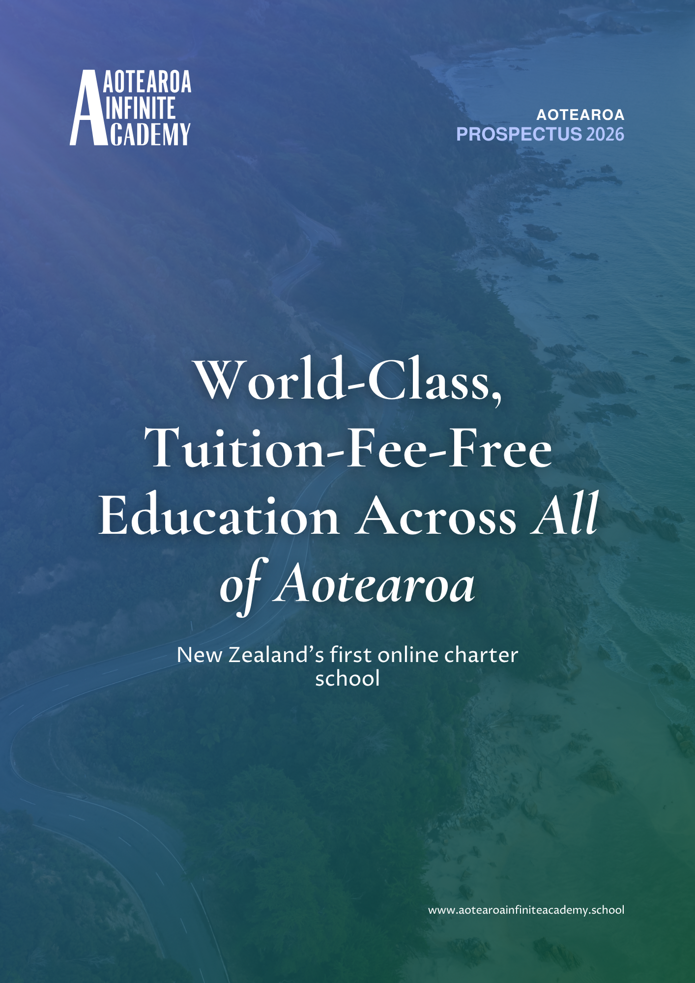 Aotearoa Infinite Academy 2026 Prospectus cover