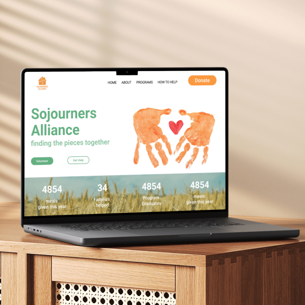 laptop with sojourners website open