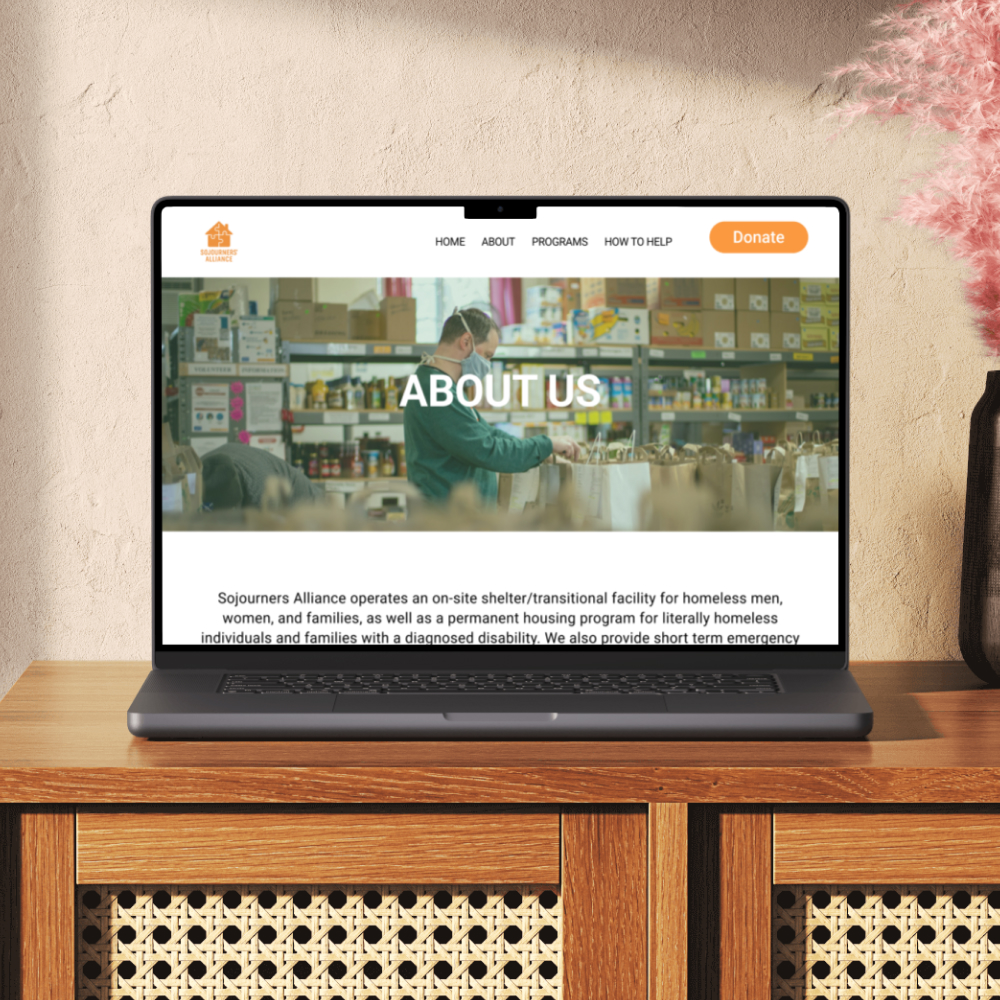 laptop with a website open