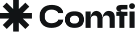 Comfi logo in stylized black lowercase letters.