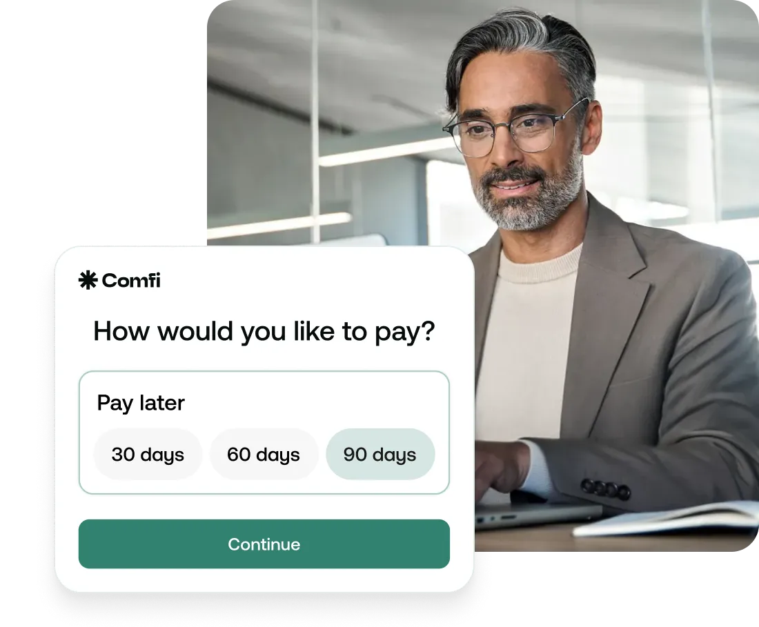 UAE supplier offering B2B buy now pay later payment terms to a business buyer