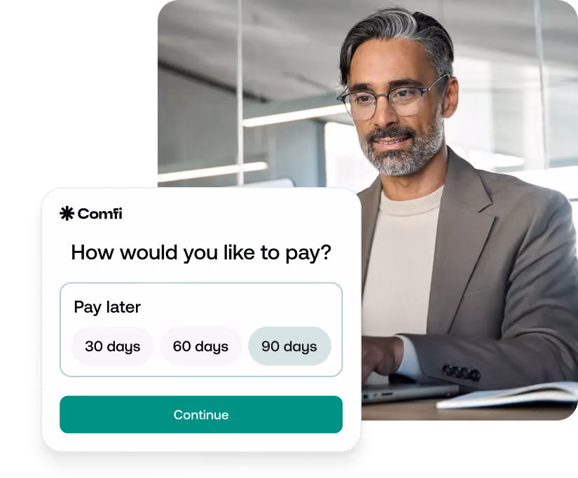 UAE supplier offering B2B buy now pay later payment terms to a business buyer