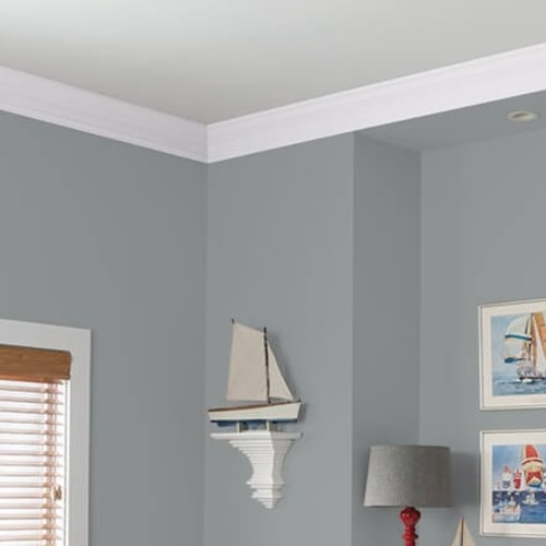 Nautical Style Theme-Boy's Room, Gray Tones with White Ceiling