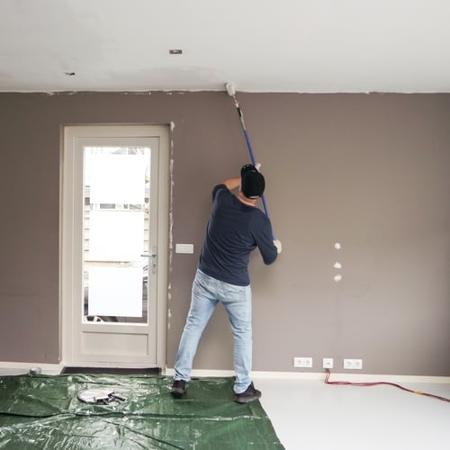 Main painting ceiling with roller