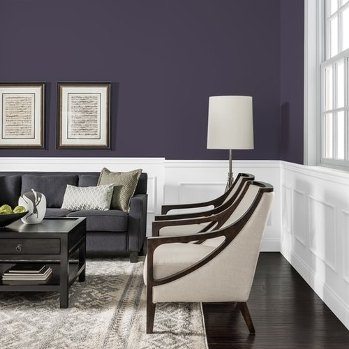 Blackberry dark paint living room