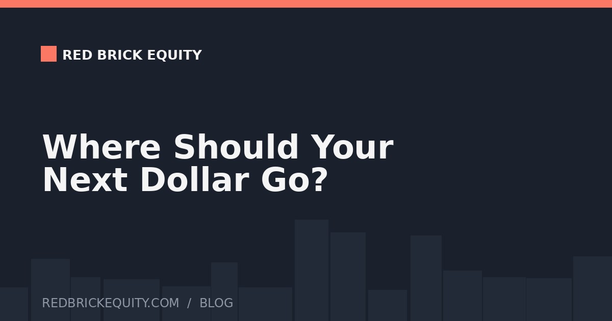 How to Decide Where to Allocate Your Next Investment Dollar: Real Estate vs. Other Asset Classes