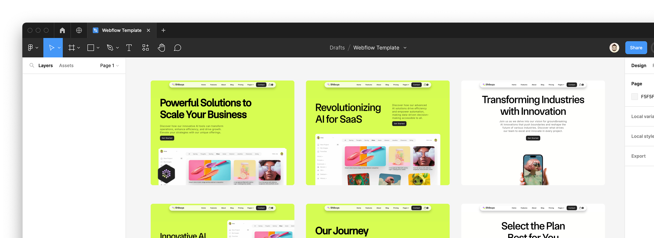 Saas Webflow Template - Shibuya - Designed by Azwedo.com and Wedoflow.com