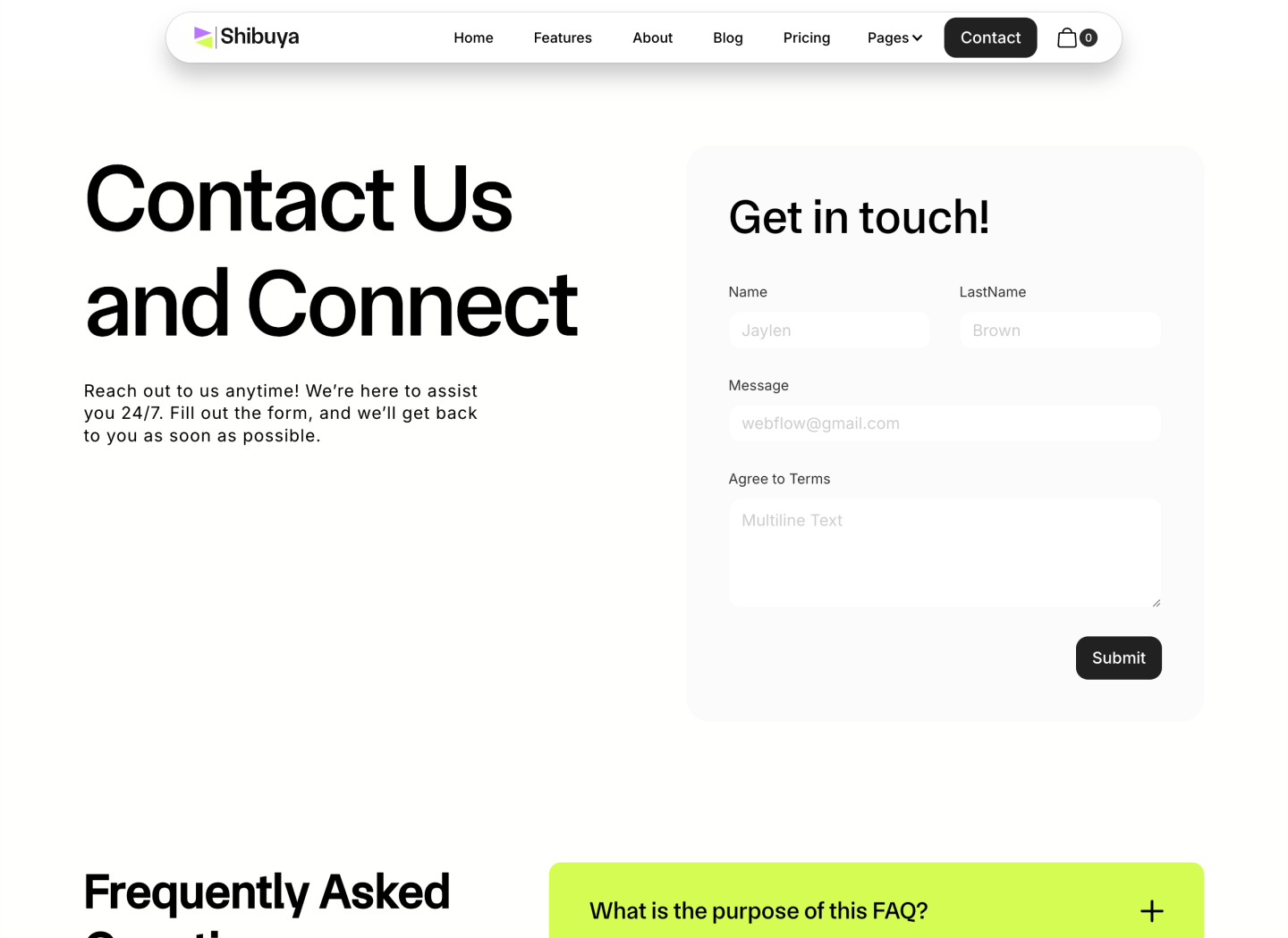 Saas Webflow Template - Shibuya - Designed by Azwedo.com and Wedoflow.com