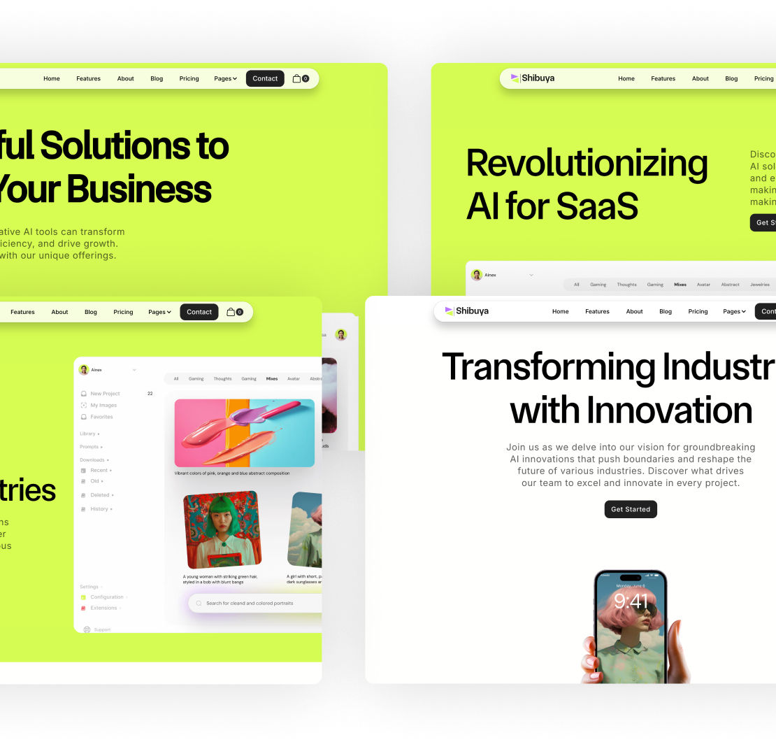 Saas Webflow Template - Shibuya - Designed by Azwedo.com and Wedoflow.com