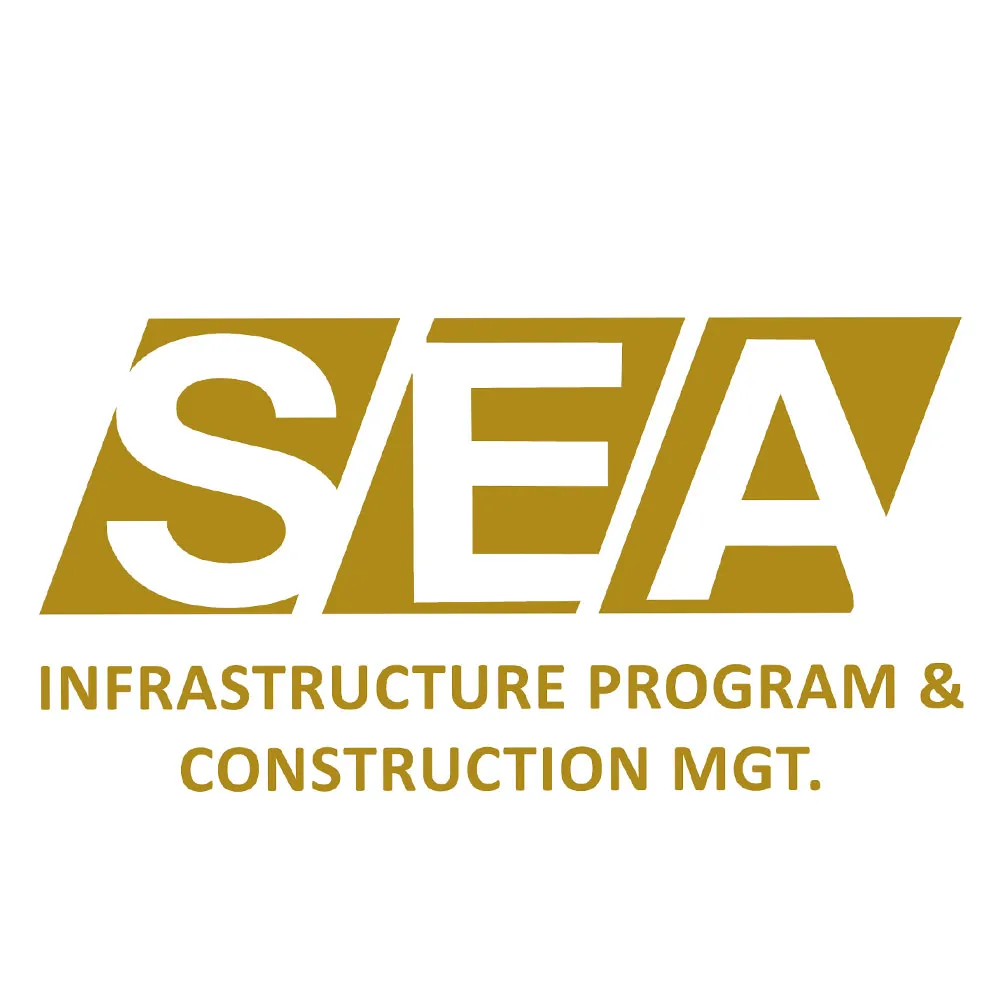 SEA logo with text Infrastructure Program & Construction Mgt.