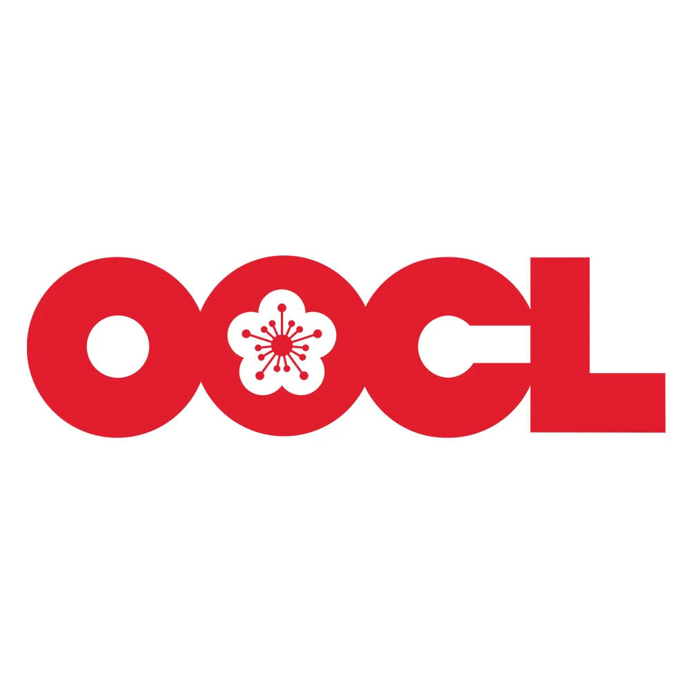 OOCL logo with a stylized plum blossom symbol inside the second letter O.