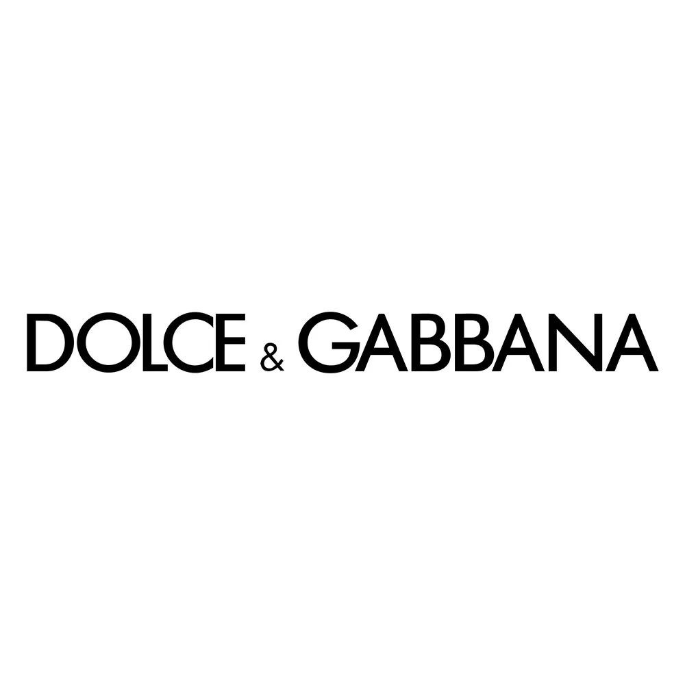 Dolce & Gabbana brand logo in black text on white background.