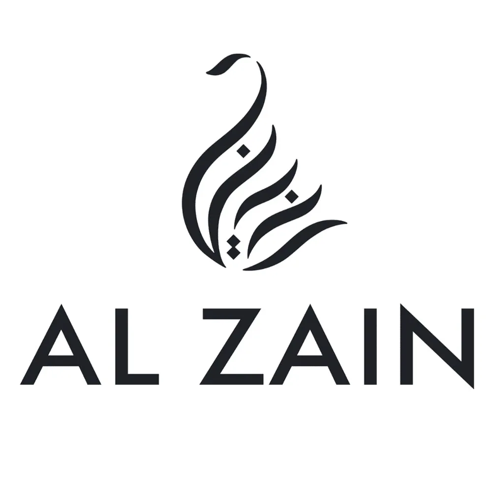 Al Zain brand logo with stylized abstract bird above the text.