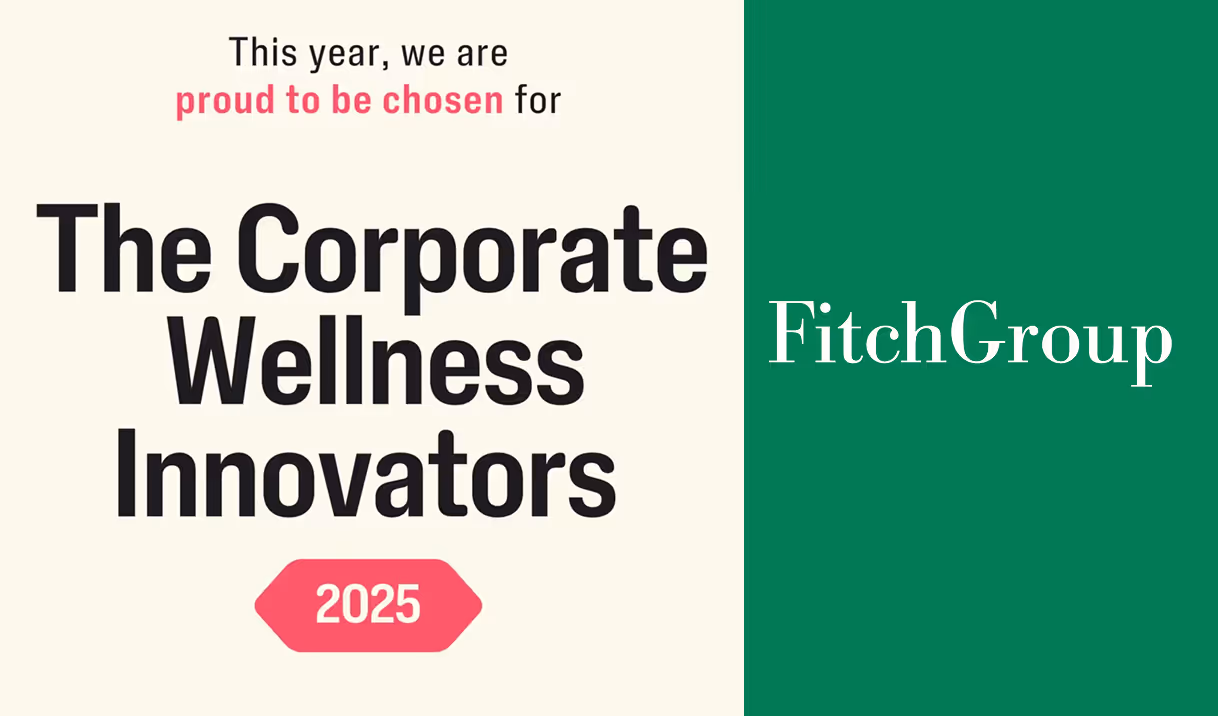 Graphic of The Corporate Wellness Innovators winner with Fitch Group logo. 