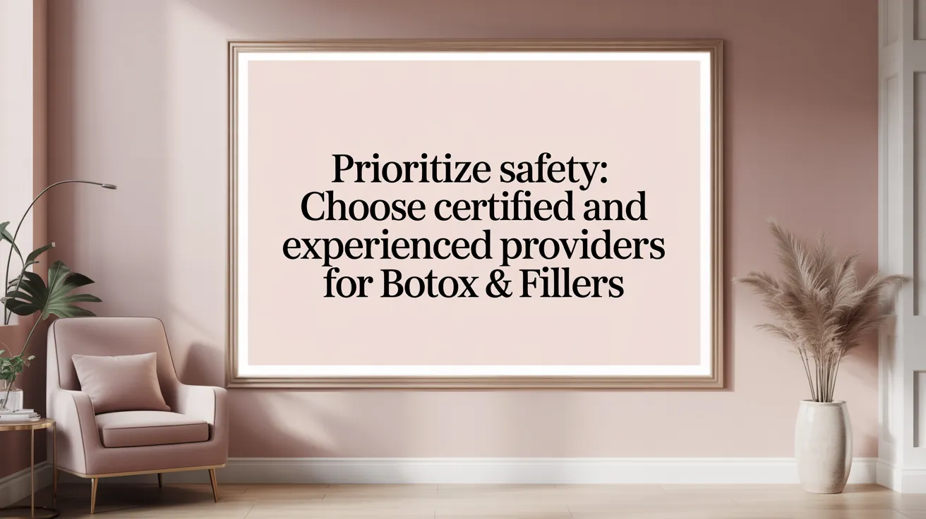 Prioritize Safety: Choose Certified and Experienced Providers for Botox &amp; Fillers