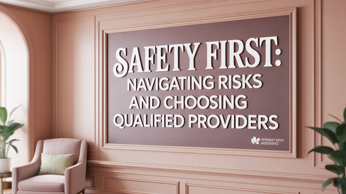 Safety First: Navigating Risks and Choosing Qualified Providers