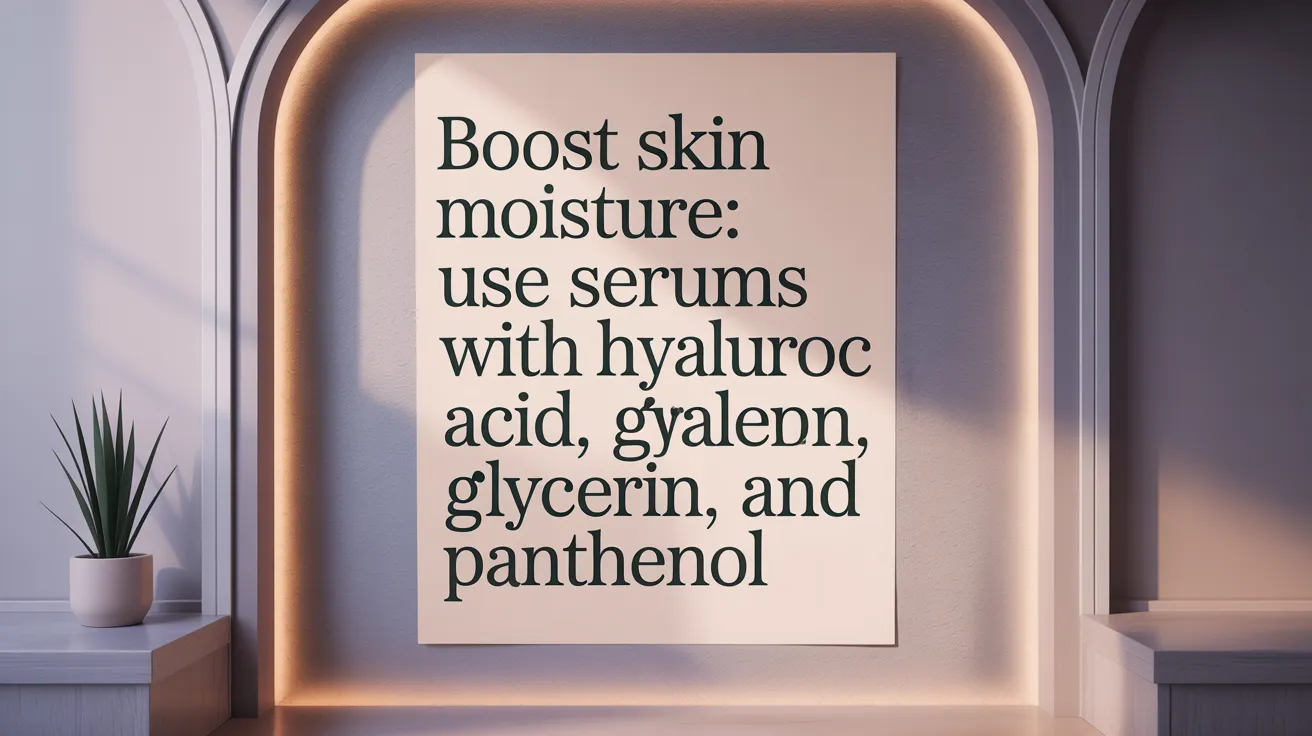 Boost Skin Moisture: Use Serums with Hyaluronic Acid, Glycerin, and Panthenol