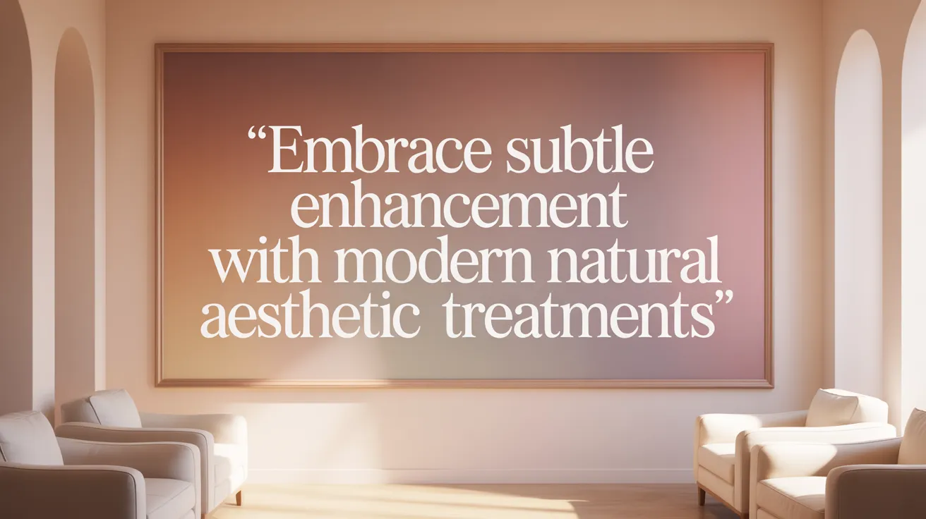 Embrace Subtle Enhancement with Modern Natural Aesthetic Treatments