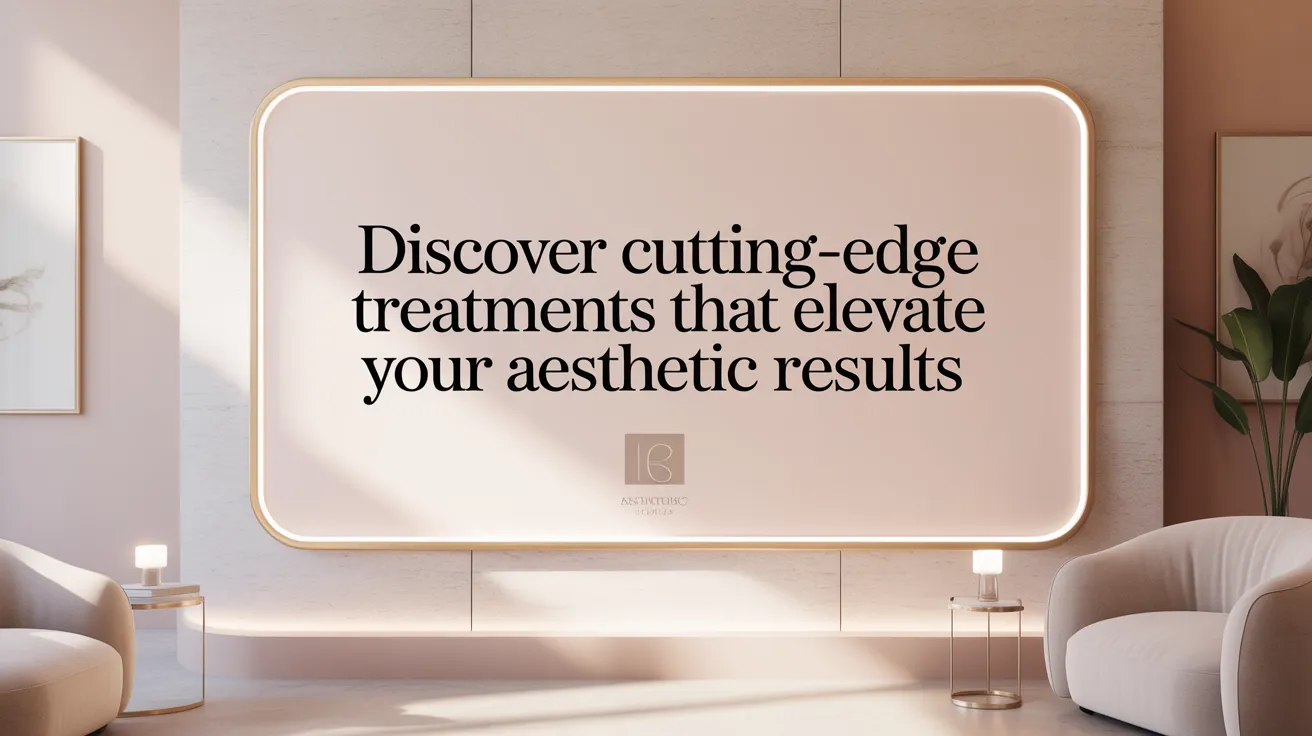 Discover Cutting-Edge Treatments That Elevate Your Aesthetic Results