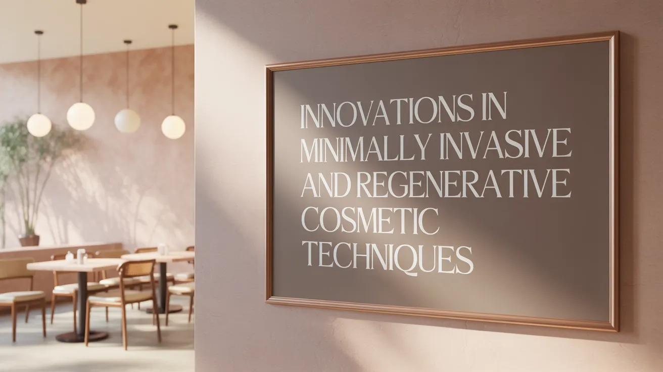 Innovations in Minimally Invasive and Regenerative Cosmetic Techniques