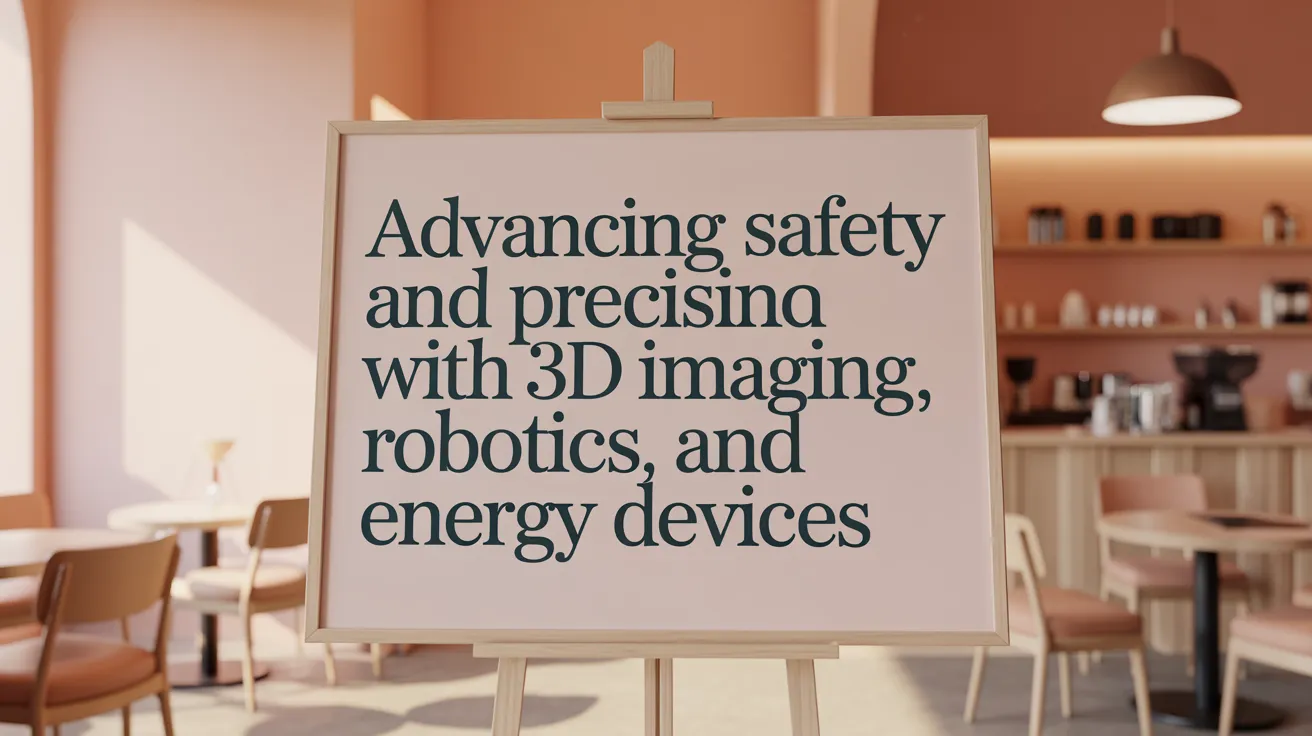 Advancing Safety and Precision with 3D Imaging, Robotics, and Energy Devices